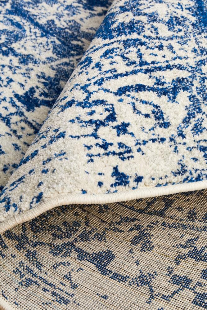 Rug Culture Rugs Evoke Horizon White Navy Transitional Round Rug