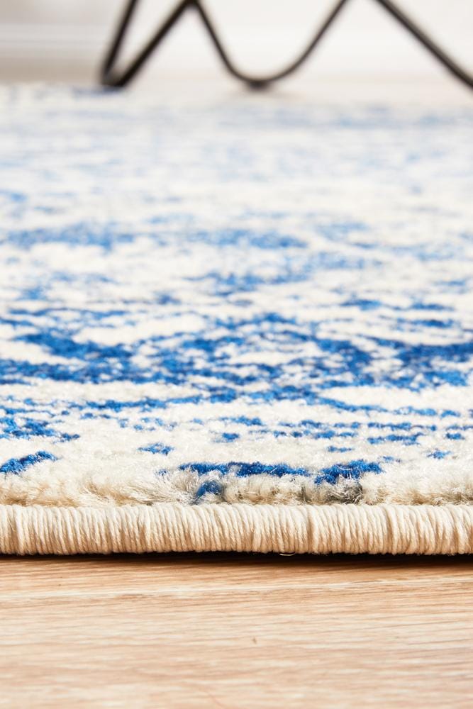 Rug Culture Rugs Evoke Horizon White Navy Transitional Round Rug