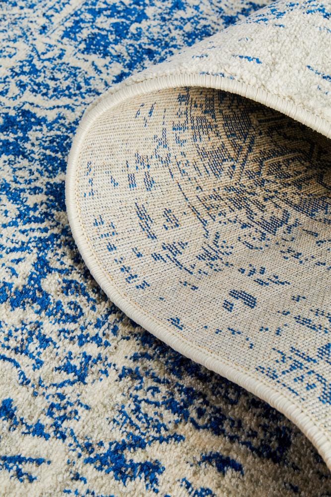 Rug Culture Rugs Evoke Horizon White Navy Transitional Runner Rug