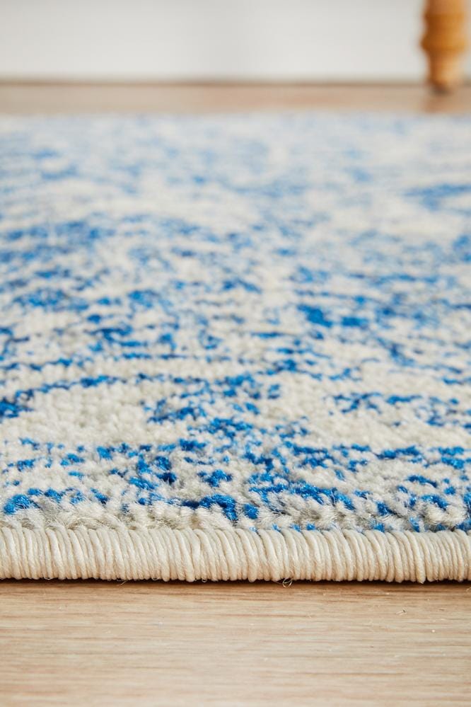 Rug Culture Rugs Evoke Horizon White Navy Transitional Runner Rug