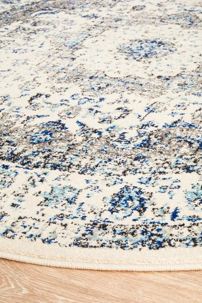 Rug Culture Rugs Evoke Mist White Transitional Round Rug