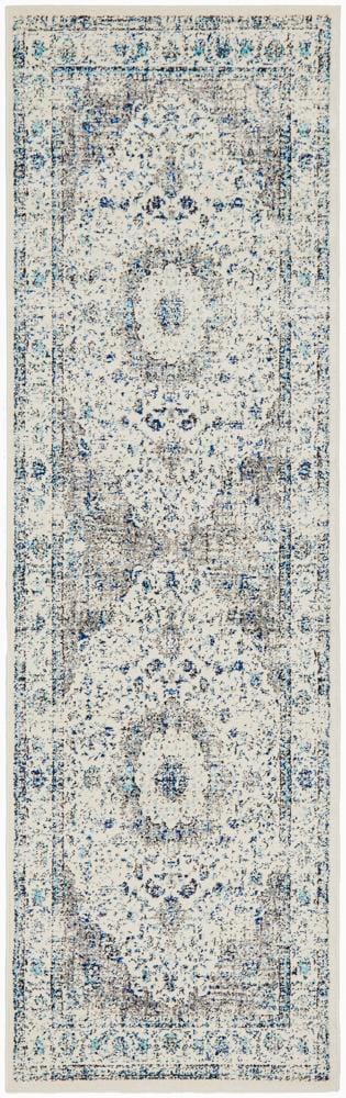 Rug Culture Rugs Evoke Mist White Transitional Runner Rug