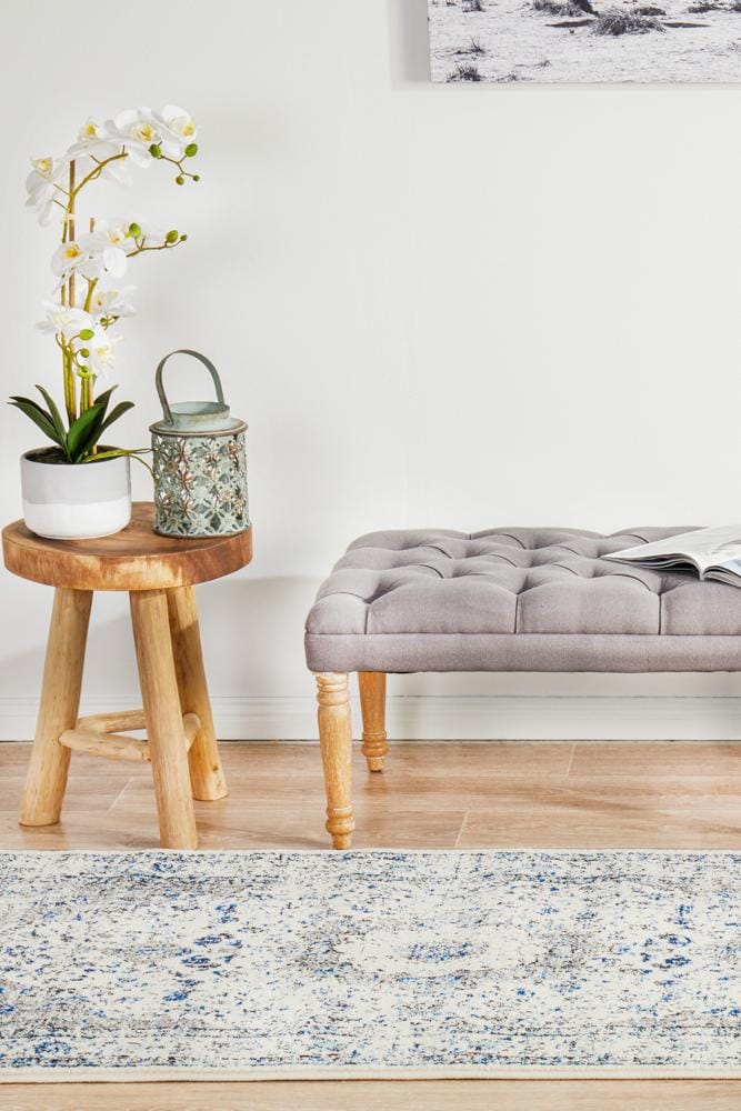 Rug Culture Rugs Evoke Mist White Transitional Runner Rug