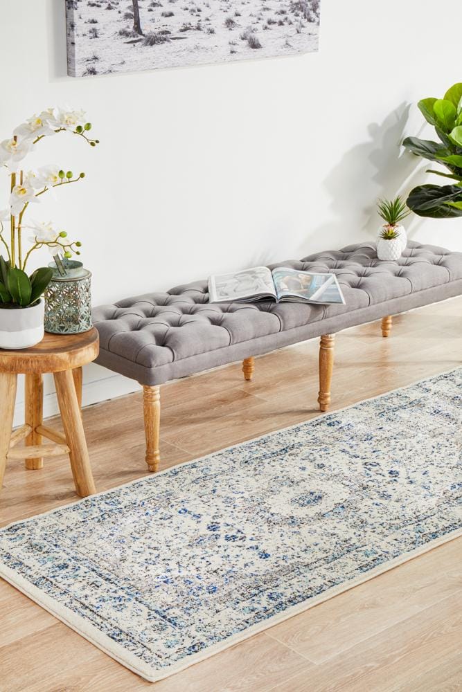 Rug Culture Rugs Evoke Mist White Transitional Runner Rug