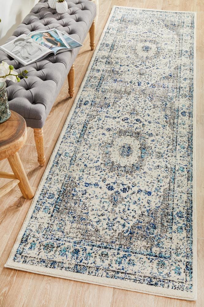 Rug Culture Rugs Evoke Mist White Transitional Runner Rug