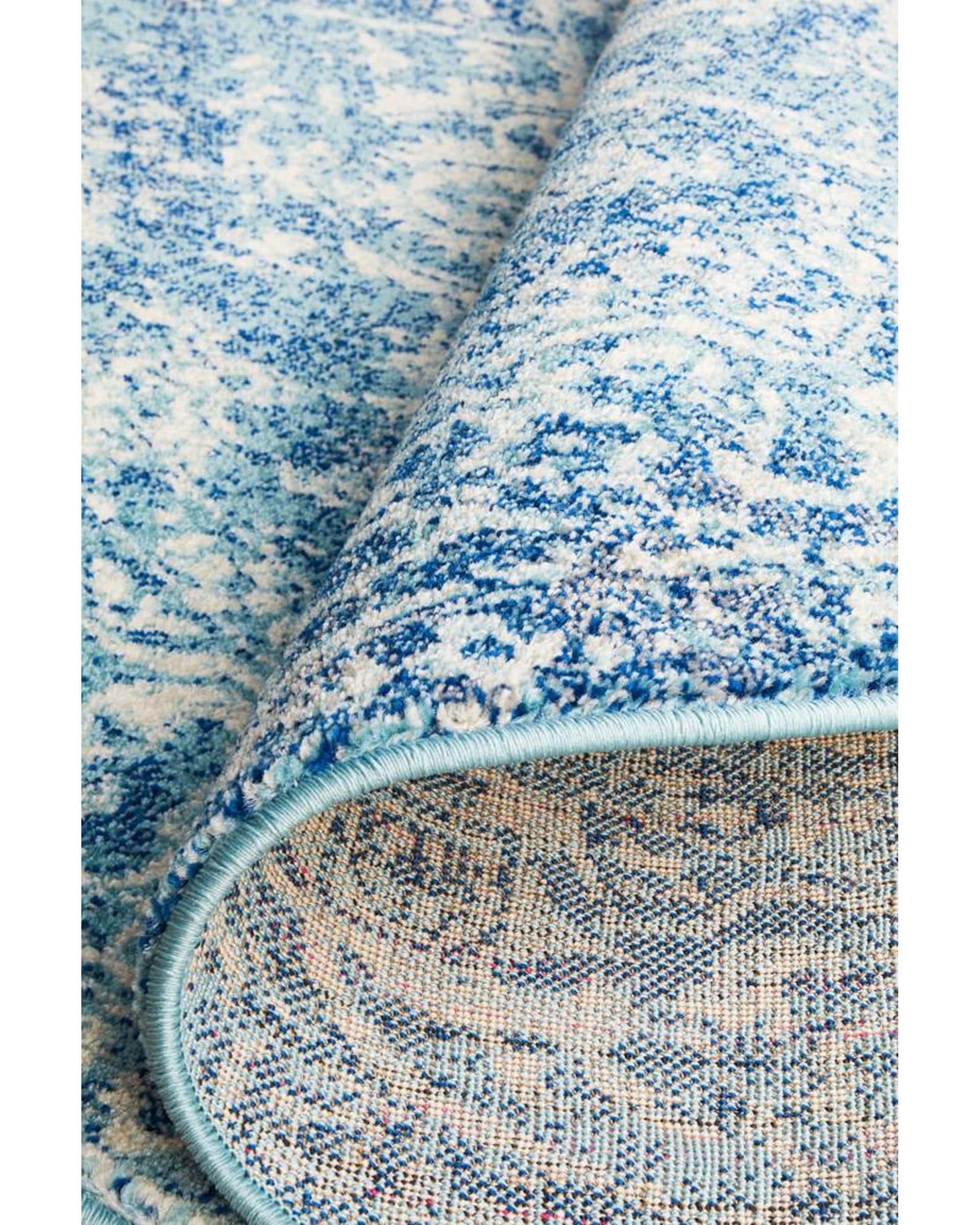 Rug Culture Rugs Evoke Muse Blue Transitional Round Rug