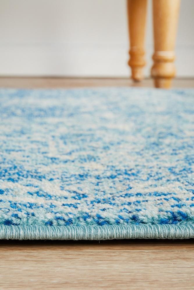 Rug Culture Rugs Evoke Muse Blue Transitional Runner Rug