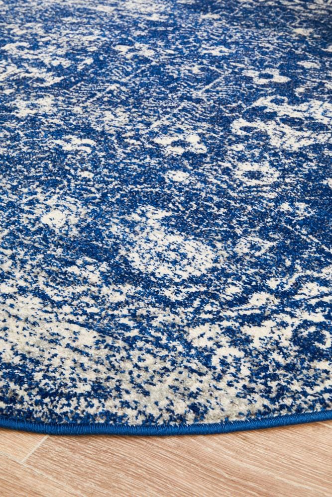 Rug Culture Rugs Evoke Oasis Navy Transitional Round Rug