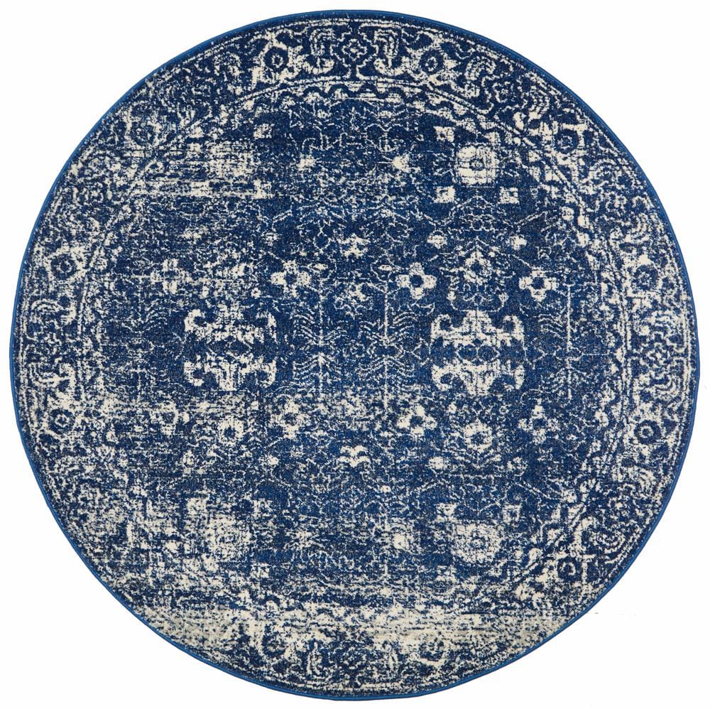 Rug Culture Rugs Evoke Oasis Navy Transitional Round Rug