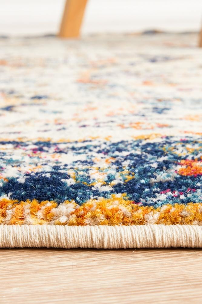 Rug Culture Rugs Evoke Peacock Ivory Transitional Round Rug