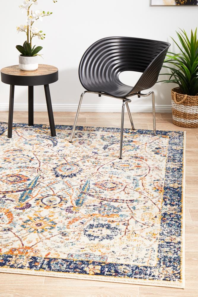 Rug Culture Rugs Evoke Peacock Ivory Transitional Rug