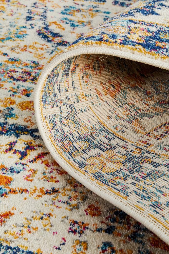 Rug Culture Rugs Evoke Peacock Ivory Transitional Runner Rug