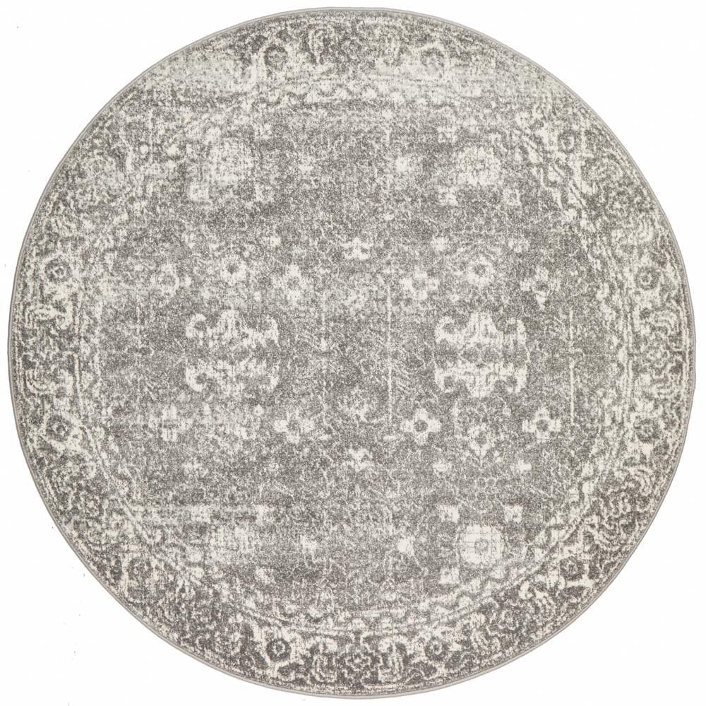 Rug Culture Rugs Evoke Pidgeon Grey Transitional Round Rug