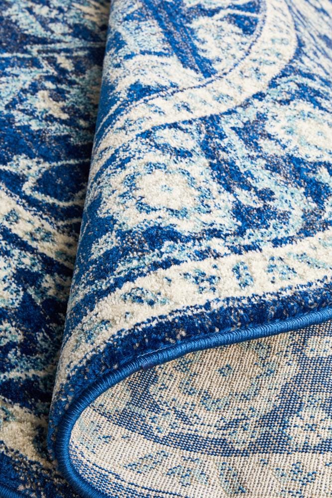 Rug Culture Rugs Evoke Release Navy Transitional Round Rug