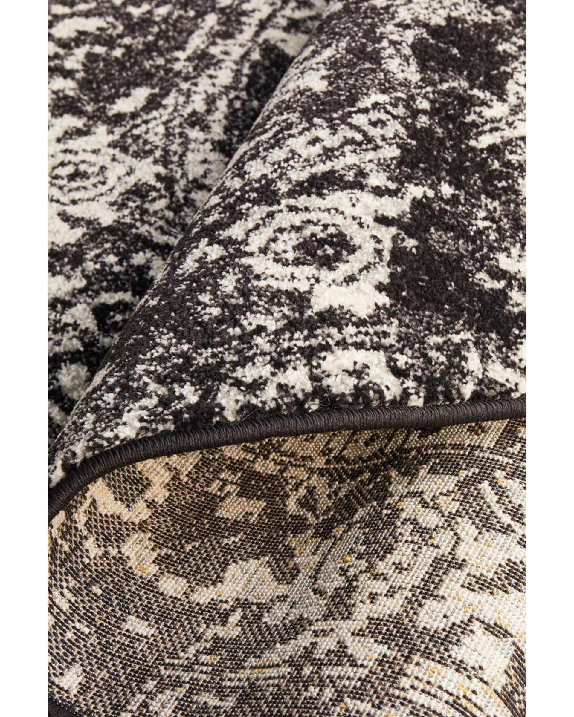 Rug Culture Rugs Evoke Scape Charcoal Transitional Round Rug