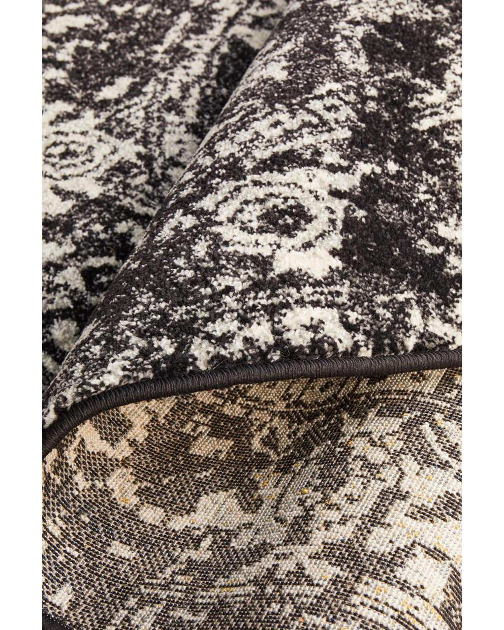 Rug Culture Rugs Evoke Scape Charcoal Transitional Round Rug