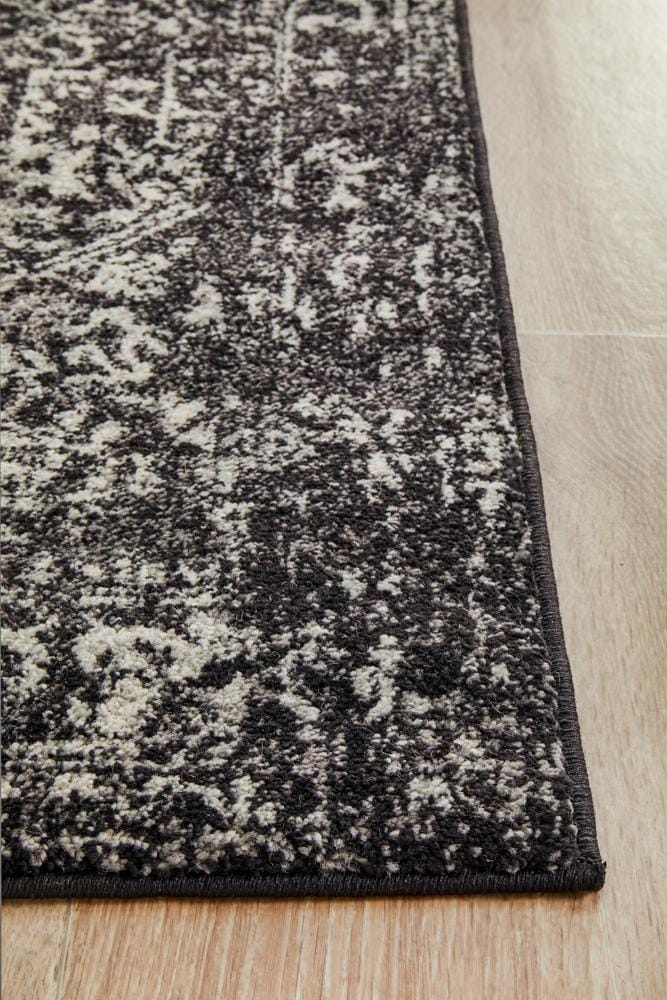 Rug Culture Rugs Evoke Scape Charcoal Transitional Runner Rug