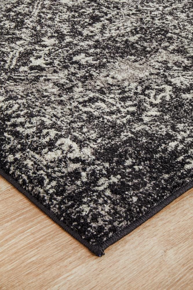 Rug Culture Rugs Evoke Scape Charcoal Transitional Runner Rug