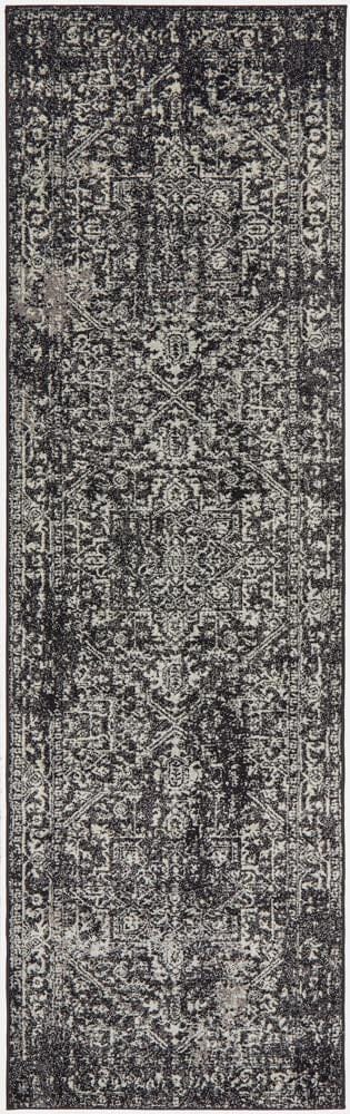 Rug Culture Rugs Evoke Scape Charcoal Transitional Runner Rug