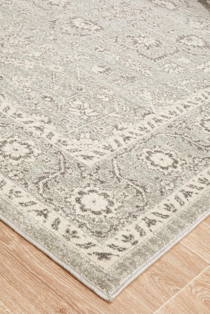 Rug Culture Rugs Evoke Silver Flower Transitional Rug