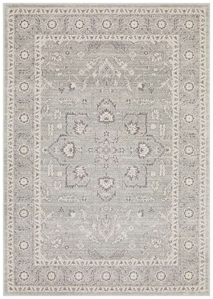 Rug Culture Rugs Evoke Silver Flower Transitional Rug