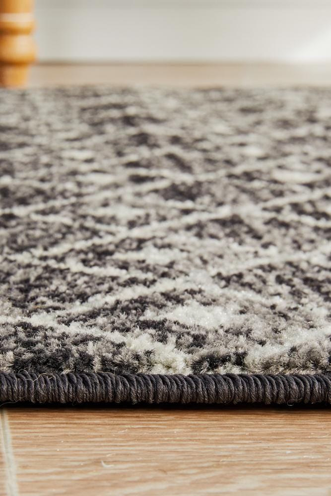 Rug Culture Rugs Evoke Simplicity Black Transitional Runner Rug