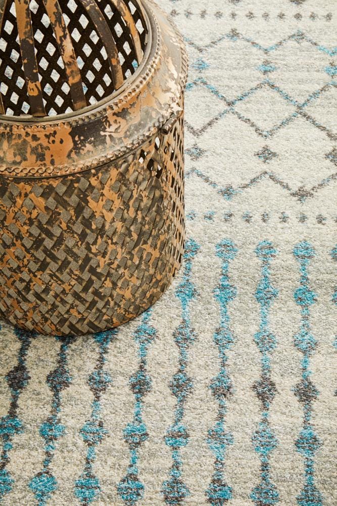 Rug Culture Rugs Evoke Slate White Transitional Runner Rug