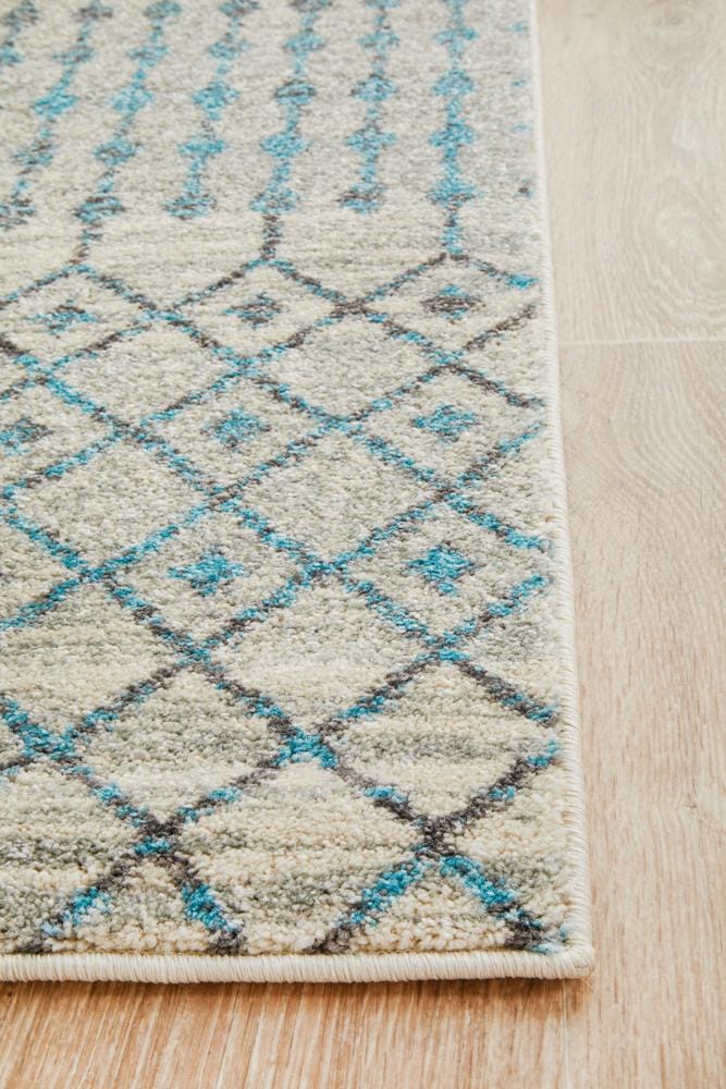 Rug Culture Rugs Evoke Slate White Transitional Runner Rug