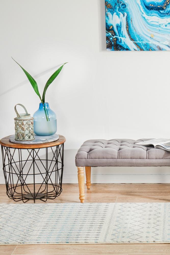 Rug Culture Rugs Evoke Slate White Transitional Runner Rug