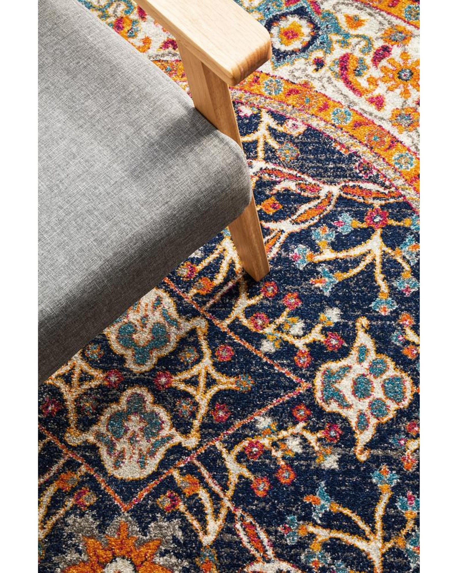 Rug Culture Rugs Evoke Splash Multi Transitional Round Rug