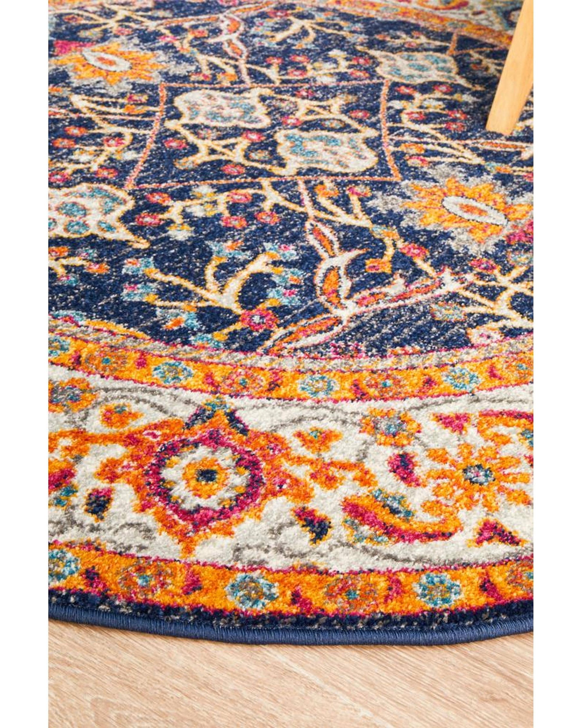 Rug Culture Rugs Evoke Splash Multi Transitional Round Rug