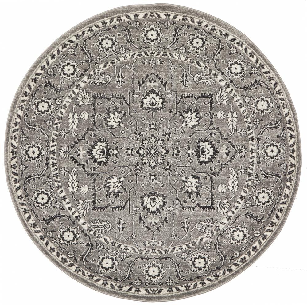 Rug Culture Rugs Evoke Stone Grey Transitional Round Rug