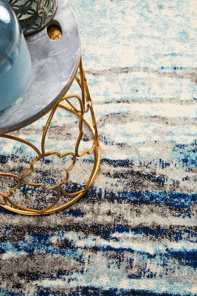 Rug Culture Rugs Evoke Transpose Blue Transitional Round Rug
