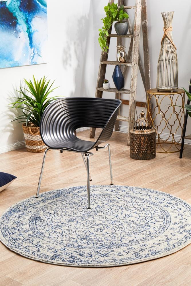 Rug Culture Rugs Evoke Whisper White Transitional Round Rug