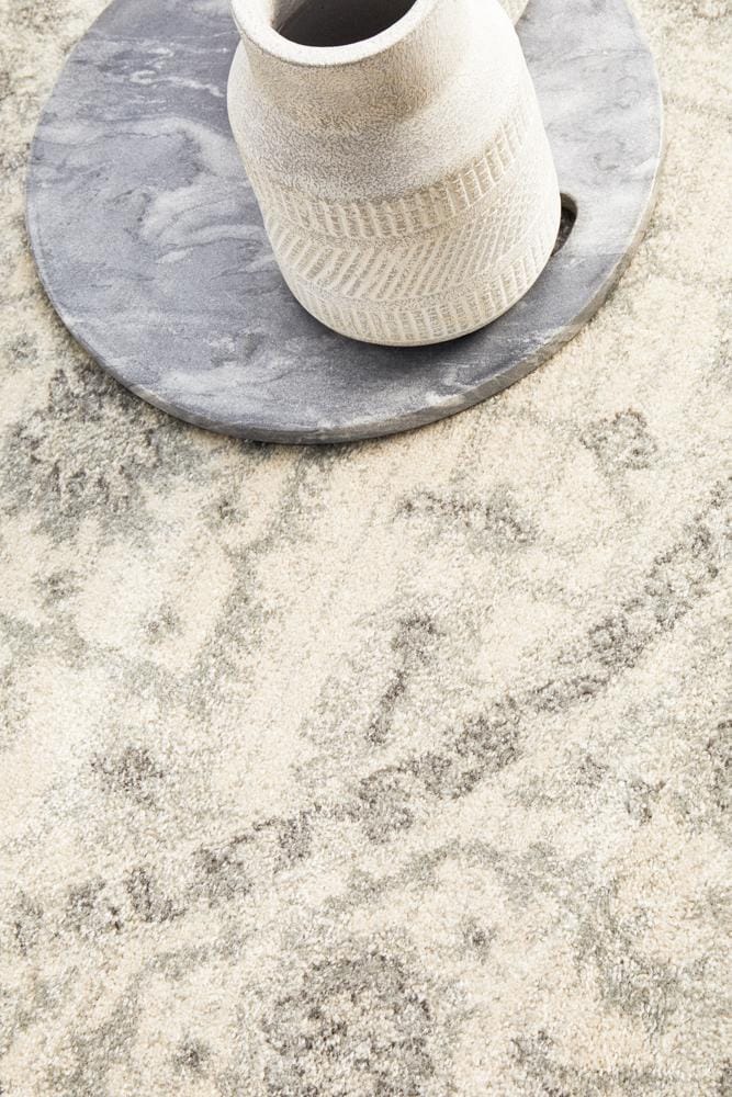 Rug Culture Rugs Evoke Winter White Transitional Round Rug