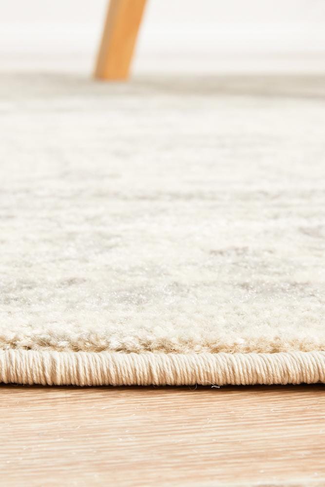 Rug Culture Rugs Evoke Winter White Transitional Round Rug