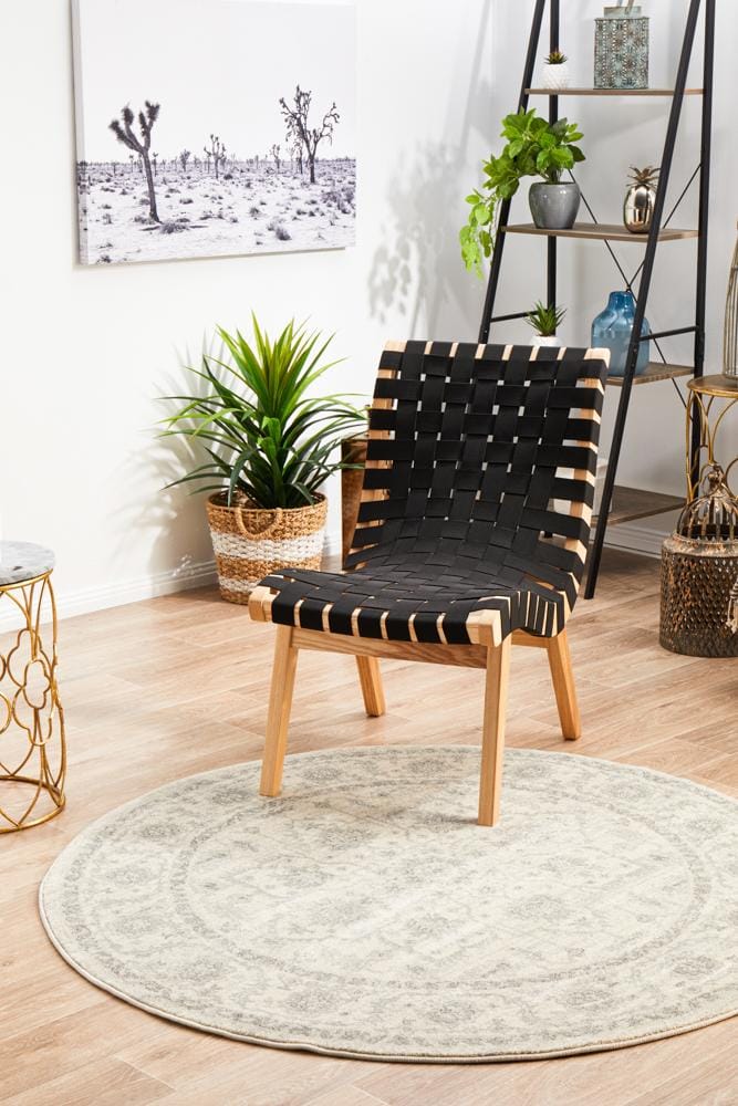 Rug Culture Rugs Evoke Winter White Transitional Round Rug