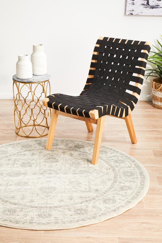 Rug Culture Rugs Evoke Winter White Transitional Round Rug