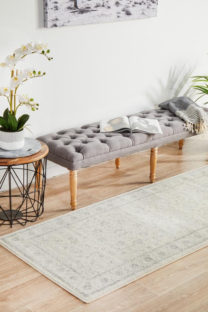 Rug Culture Rugs Evoke Winter White Transitional Runner Rug