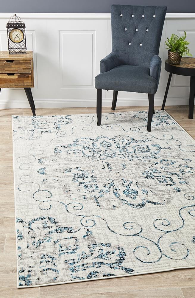 Rug Culture Rugs Giselle Transitional Rug Blue Grey
