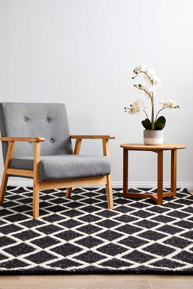RUG CULTURE Rugs Huxley Black Rug