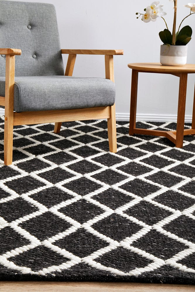 RUG CULTURE Rugs Huxley Black Rug