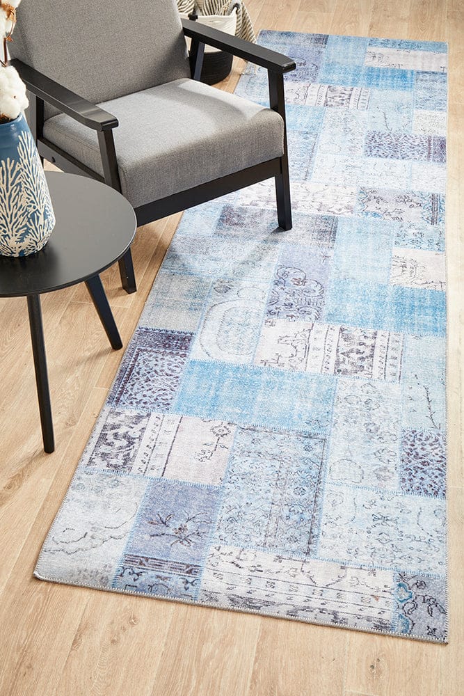 RUG CULTURE Rugs Illusions 121 Denim Runner Rug