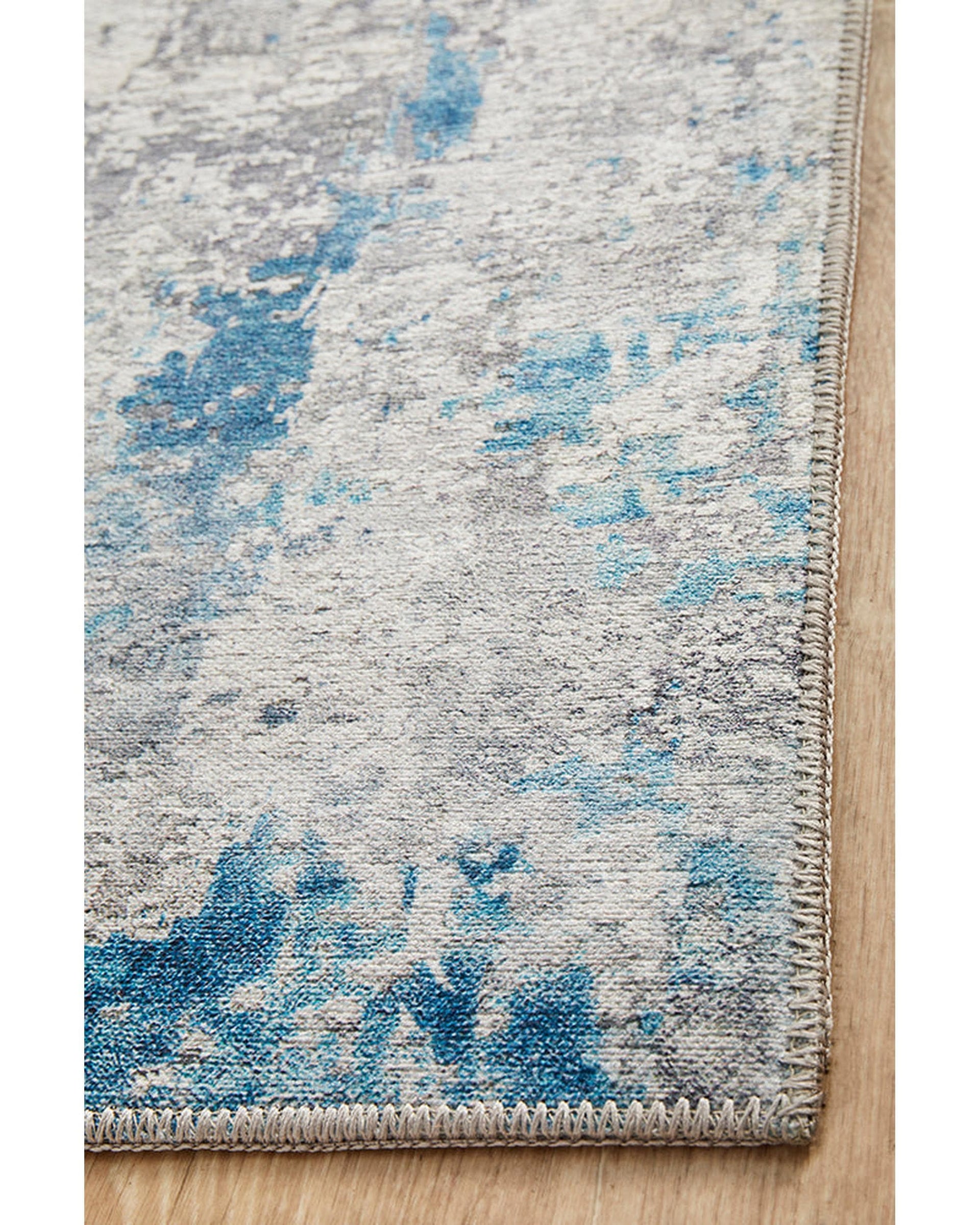 RUG CULTURE Rugs Illusions 132 Blue Runner Rug