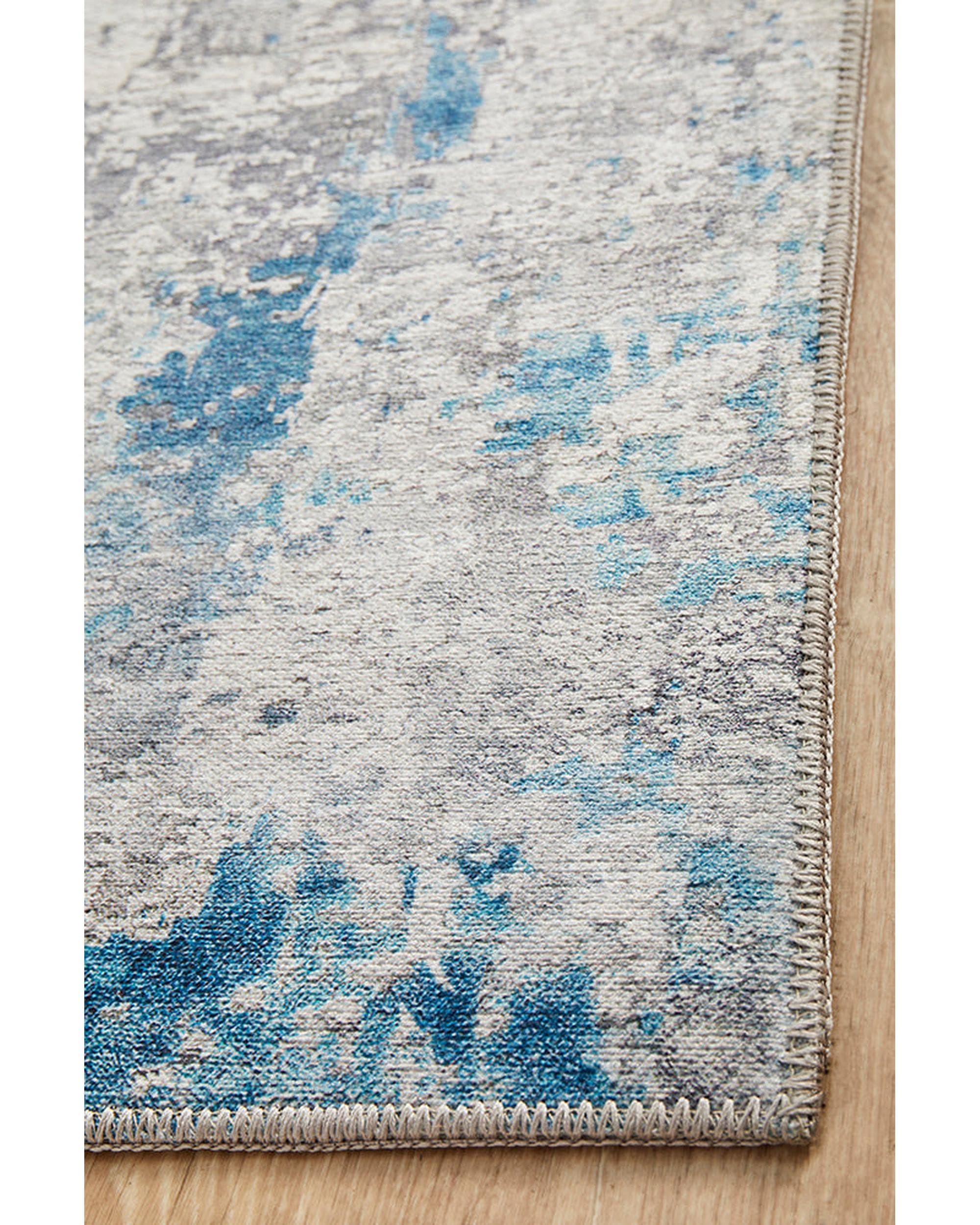 RUG CULTURE Rugs Illusions 132 Blue Runner Rug