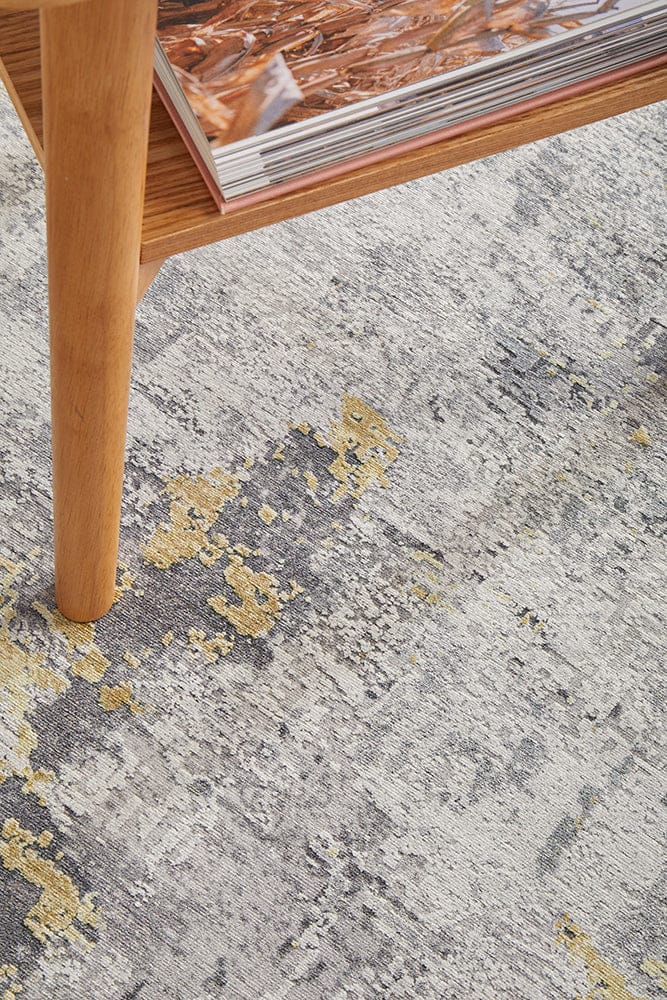 RUG CULTURE Rugs Illusions 156 Gold Runner Rug