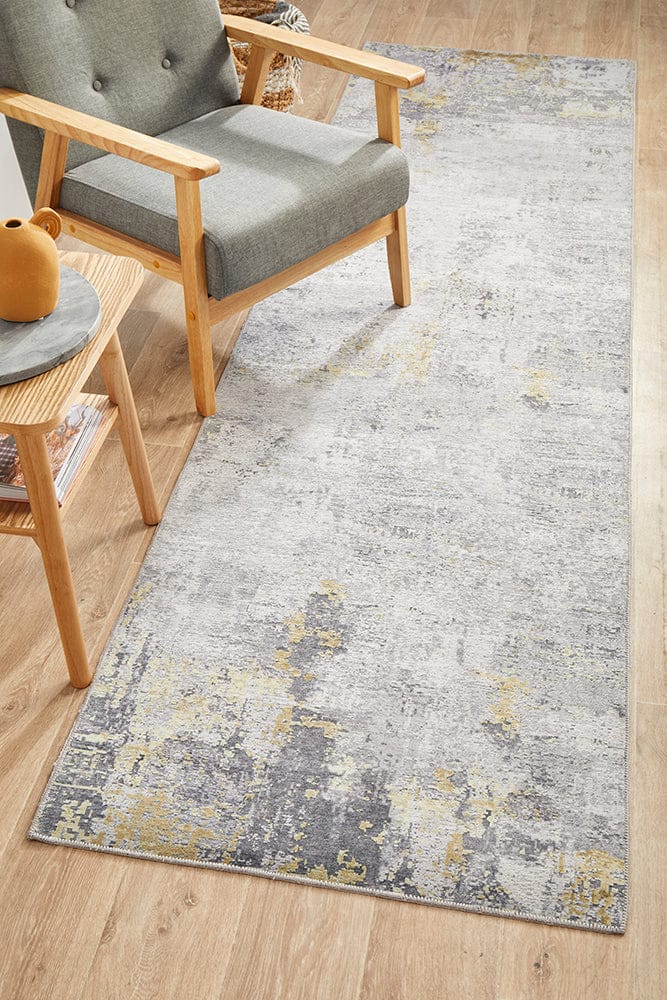 RUG CULTURE Rugs Illusions 156 Gold Runner Rug