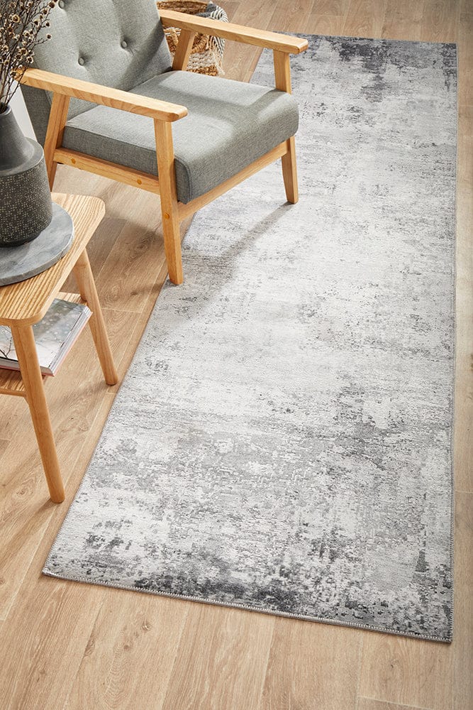 RUG CULTURE Rugs Illusions 156 Silver Runner Rug