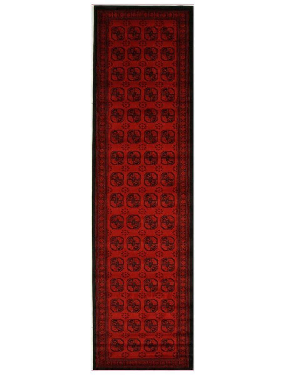 Rug Culture Rugs Istanbul Classic Afghan Pattern Runner Rug Red