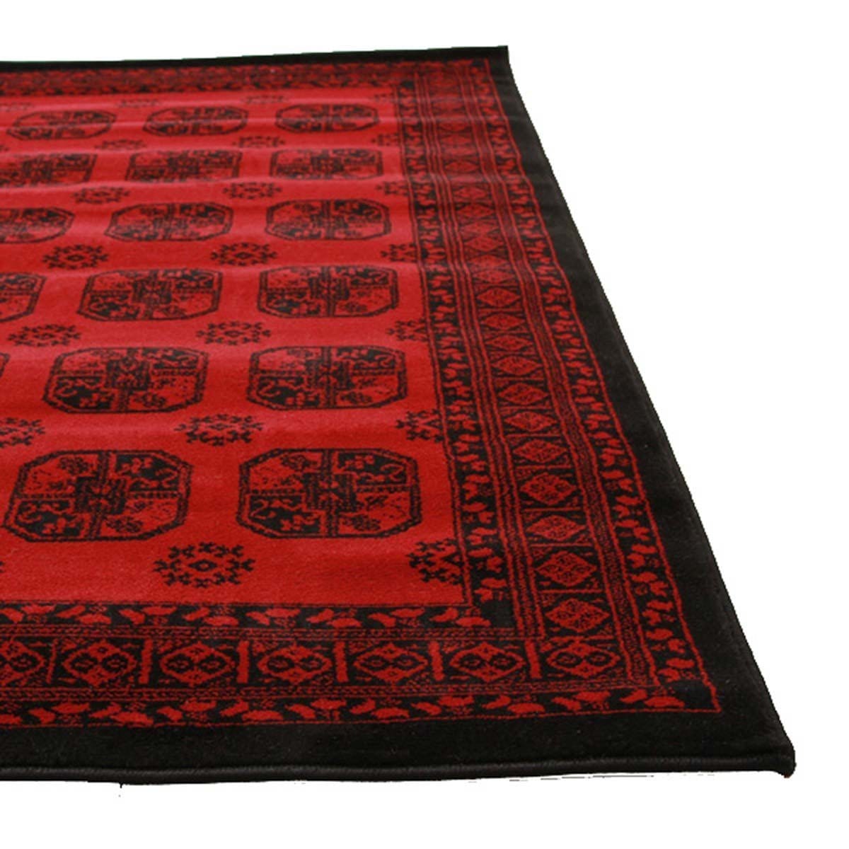 Rug Culture Rugs Istanbul Collection Classic Afghan Pattern Red Rug